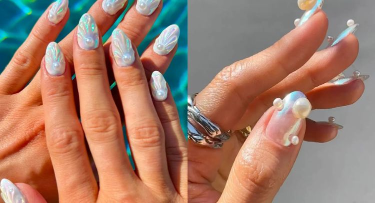 Ideas de manicura para las cumpleañeras piscis, diosas del mar del zodiaco